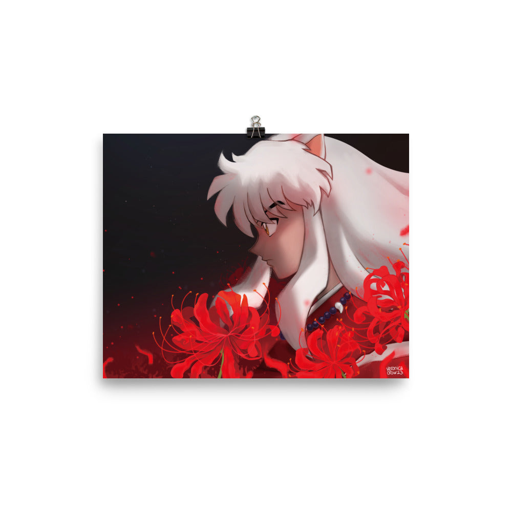 Inuyasha & Red Spider Lillies Print