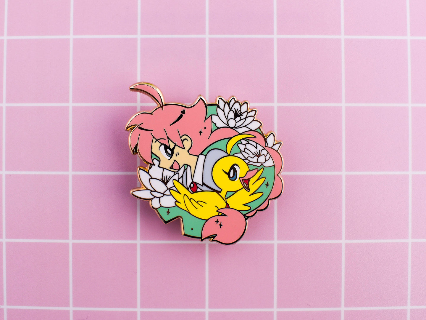 Princess Tutu Just a Duck Gold Enamel Pin