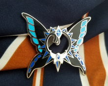 Load image into Gallery viewer, Spinel Sun Guardian Silver Enamel Pin
