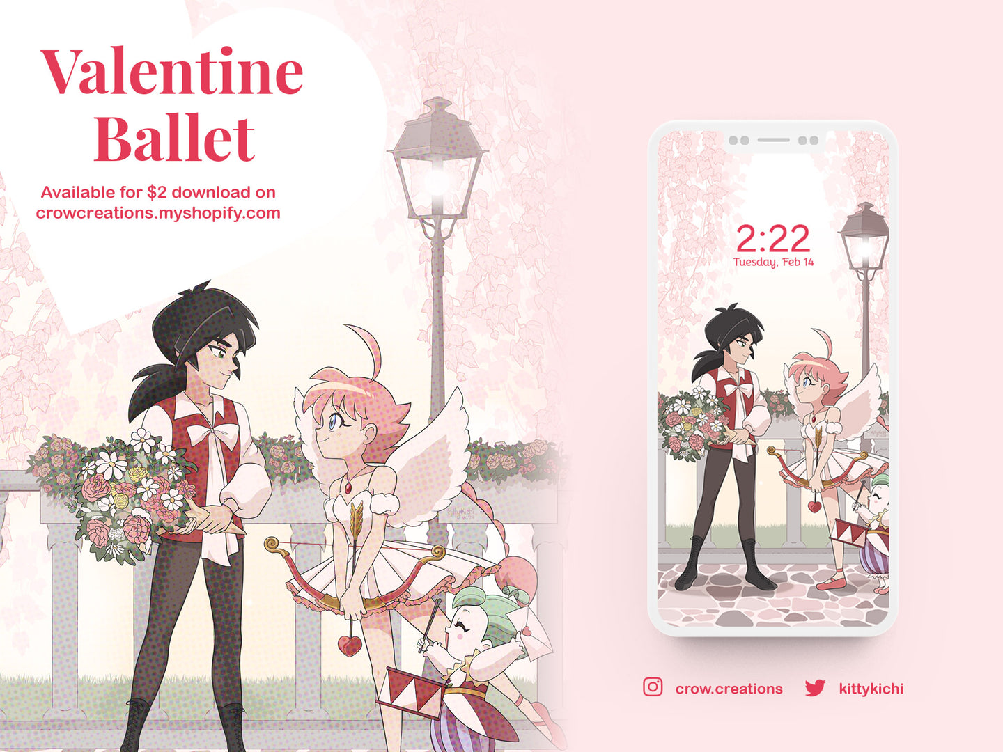 Phone Wallpaper: Valentine Ballet