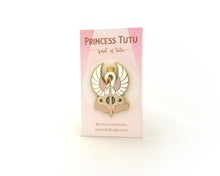 Load image into Gallery viewer, Princess Tutu Gold Enamel Swan Pin
