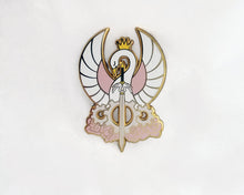 Load image into Gallery viewer, Princess Tutu Gold Enamel Swan Pin
