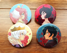 Load image into Gallery viewer, Princess Tutu Character Button Pin Backs 1.75&quot;
