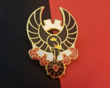 Load image into Gallery viewer, Princess Tutu Gold Enamel Raven Pin
