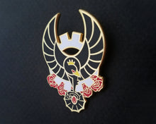 Load image into Gallery viewer, Princess Tutu Gold Enamel Raven Pin
